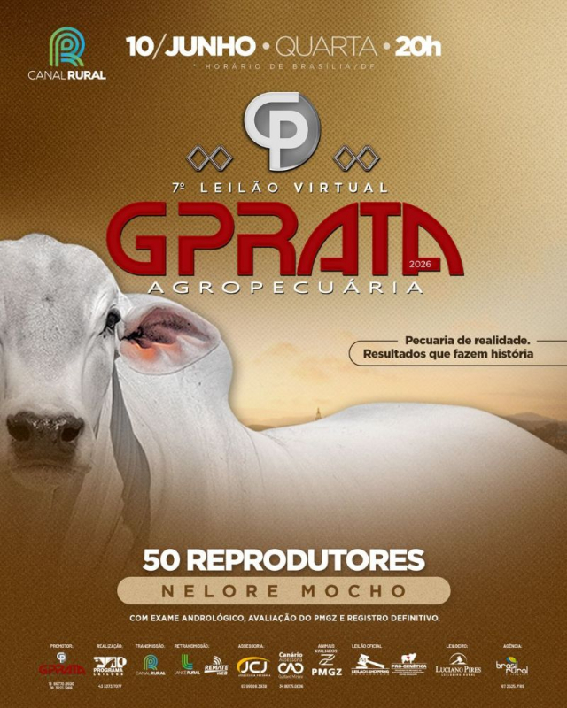 7º Leilão Virtual G Prata Agropecuária - Reprodutores