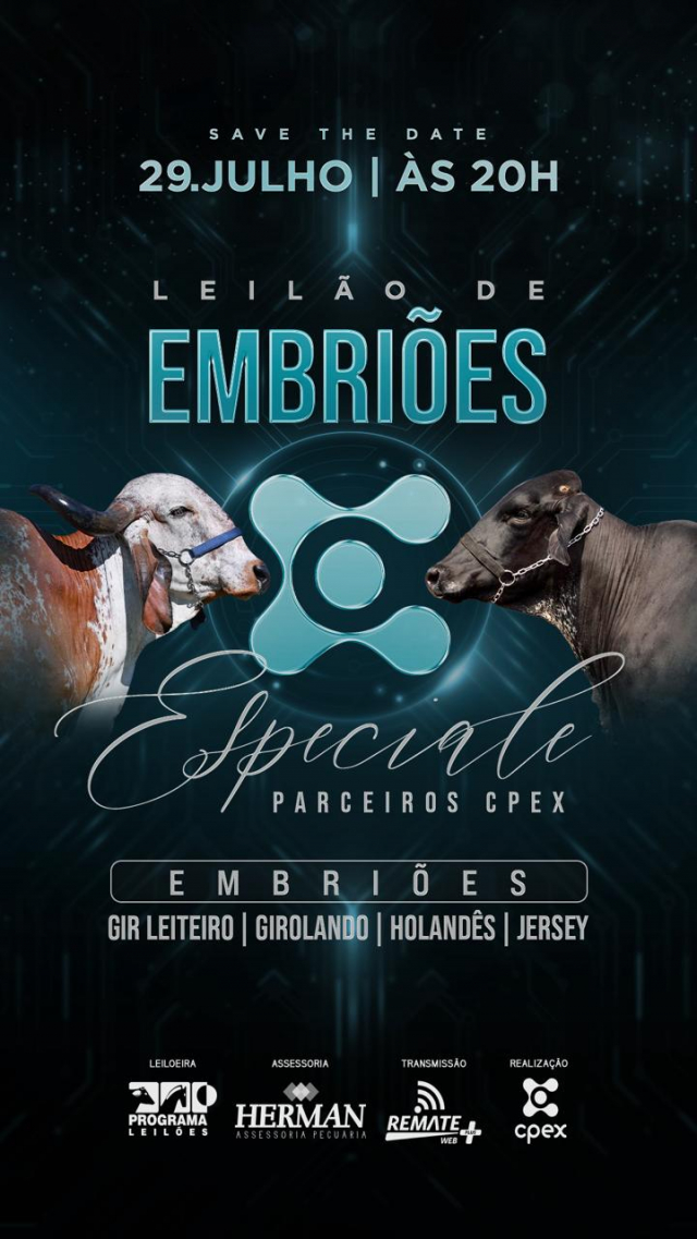 Leilão Virtual de Embriões Especiale - Parceiros CPEX