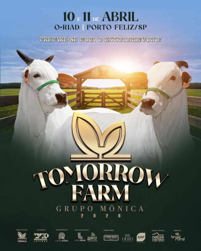 Leilão Tomorrow Farm - Grupo Mônica 2026.