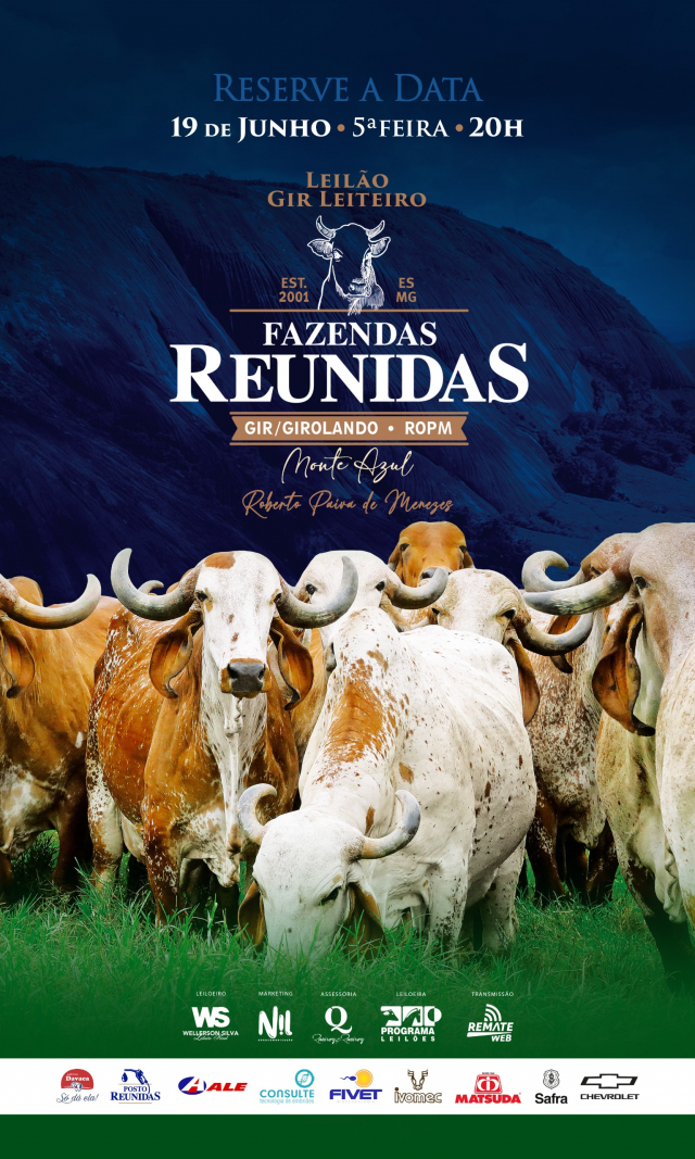 Leilão Gir Leiteiro Fazendas Reunidas ROPM - Monte Azul