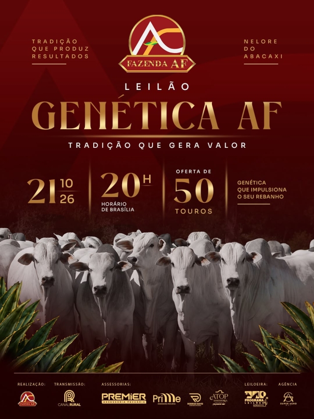 Leilão Genética AF - 50 Touros