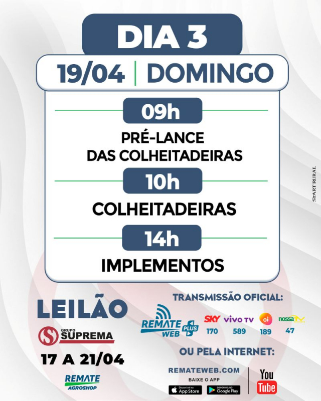 Leilão Grupo Suprema - Remate AgroShop - 2ª Etapa