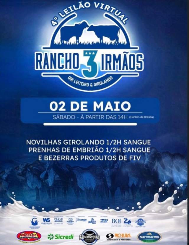 4º Leilão Virtual Rancho 3 Irmãos
