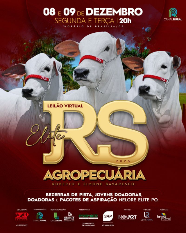 Leilão Virtual Elite RS Agropecuária.