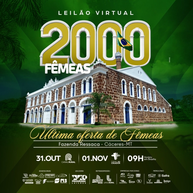 Leilão Virtual 2000 Fêmeas Fazenda Ressaca - 1ª Etapa