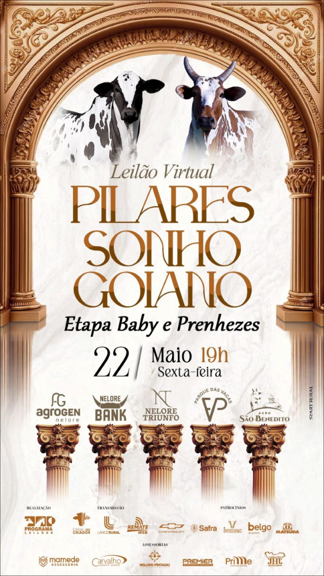 Leilão Virtual Pilares Sonho Goiano - Etapa Baby e Prenhezes