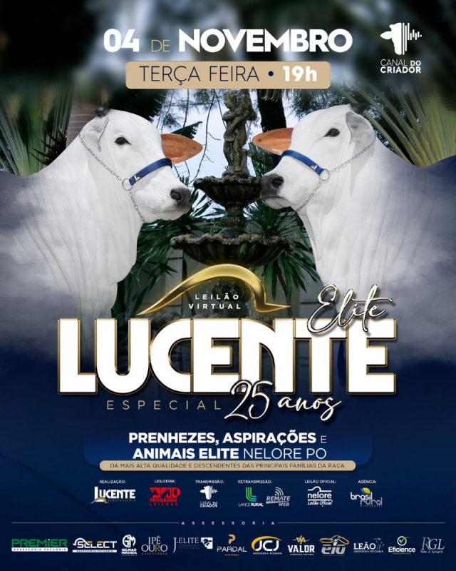 Leilão Virtual Elite Lucente - Especial 25 Anos