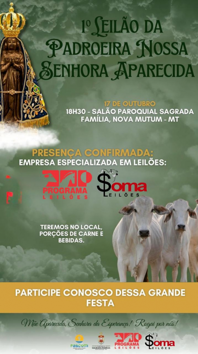 1º Leilão da Padroeira Nossa Senhora Aparecida