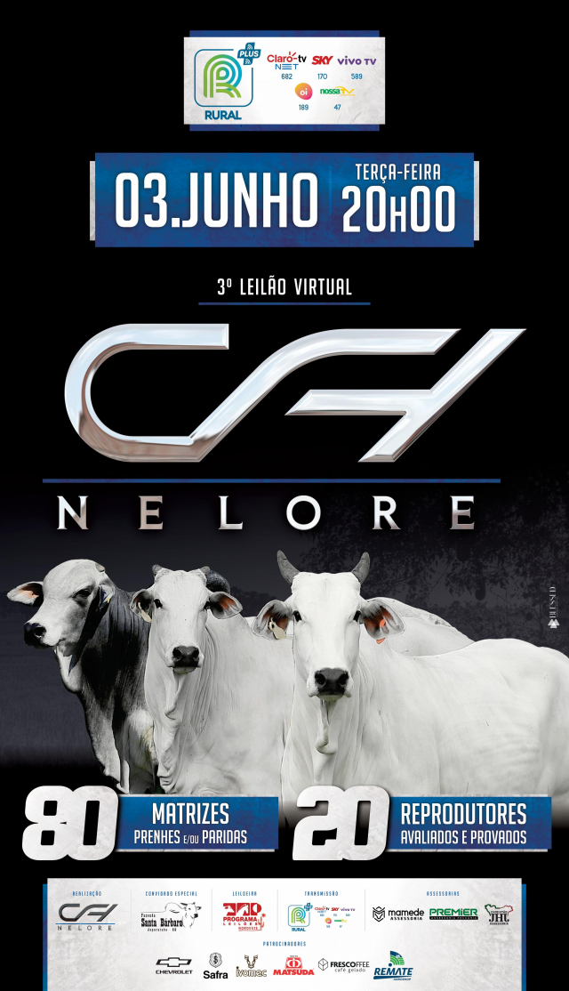 3º Leilão Virtual Nelore CFH