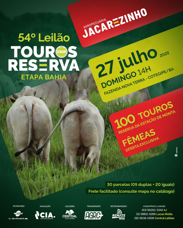 54° Leilão Touros Reserva Jacarezinho - Etapa Bahia