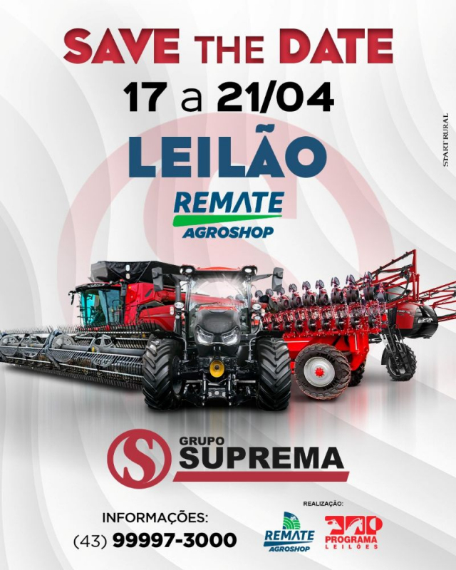 Leilão Virtual Remate Agroshop Grupo Suprema - 5ª Etapa