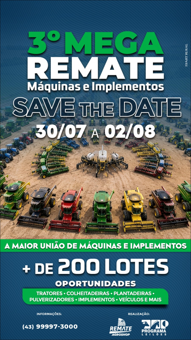 3º Mega Remate Máquinas e Implementos - 2ª Etapa