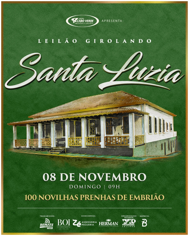 Leilão Girolando Santa Luzia - Novilhas Prenhes de Embrião