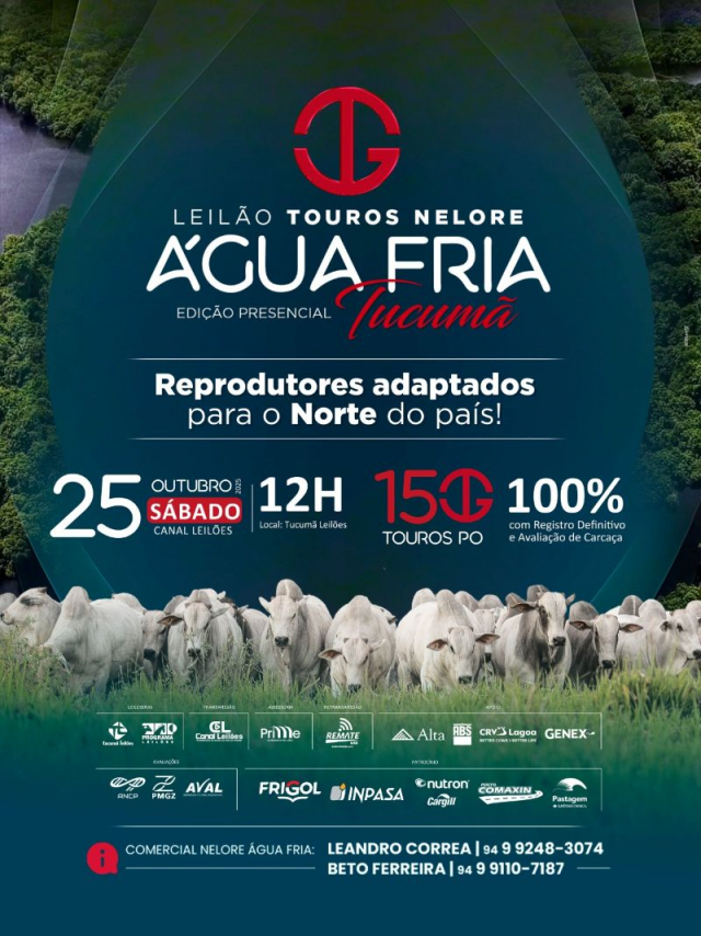 Leilão Touros Água Fria - Edição Presencial Tucumã
