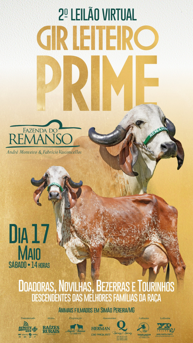 2º Leilão Virtual Gir Leiteiro Prime - Fazenda do Remanso