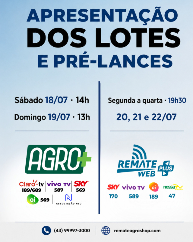 LIVE - Leilão Select Máquinas Remate Agroshop 3ª Etapa