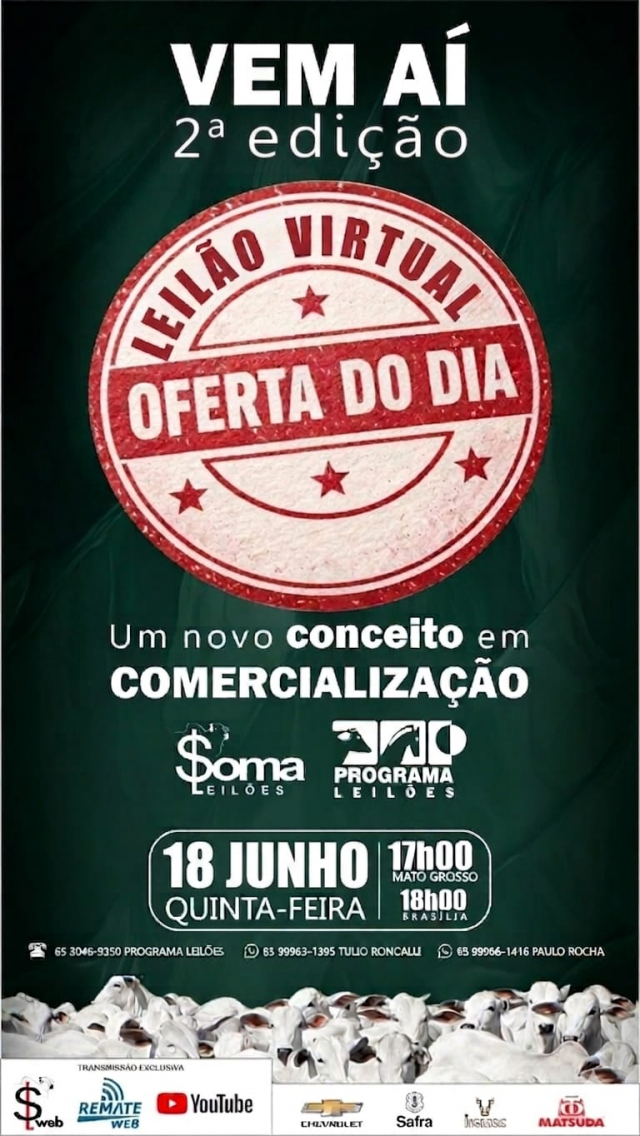 2ª Edição Leilão Virtual - Oferta do Dia