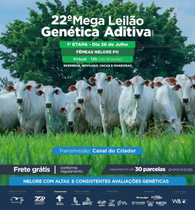 22º Mega Leilão Genética Aditiva - Fêmeas Nelore PO