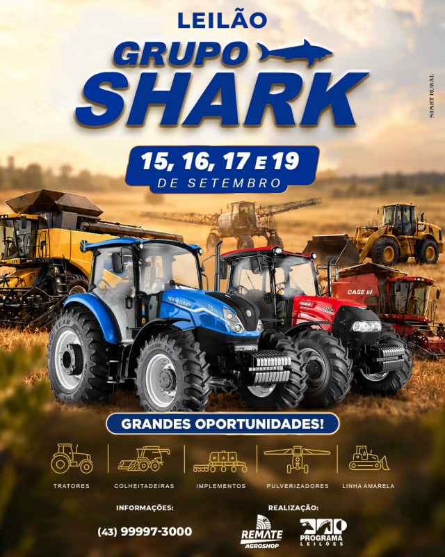 Leilão Shark Máquinas - 2ª Etapa