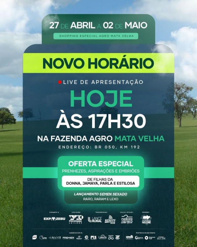 LIVE de Apresentação - Agro Mata Velha Expozebu 2026