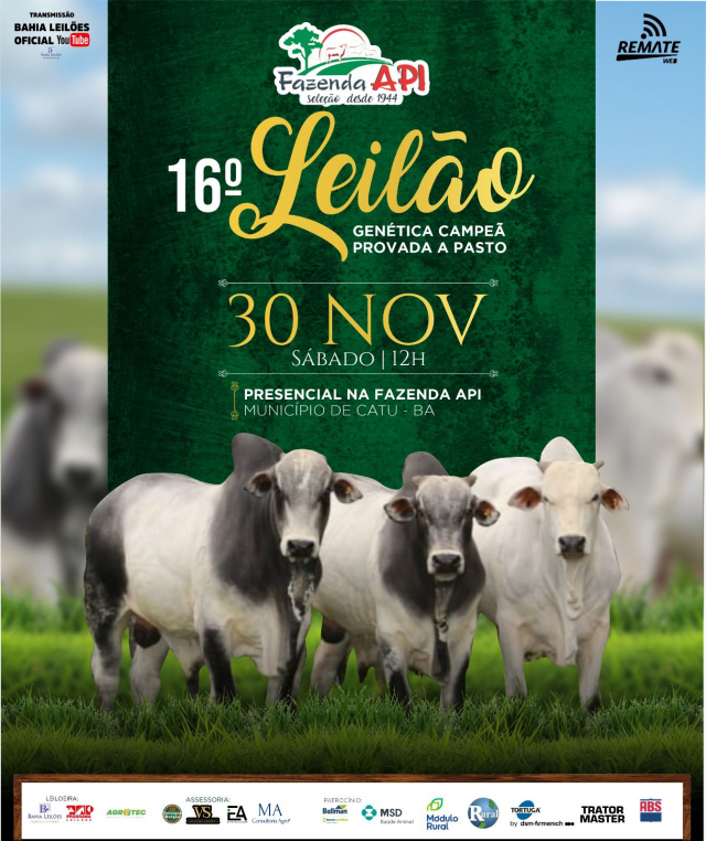 16º Leilão Genética Campeã Provada a Pasto - Nelore API