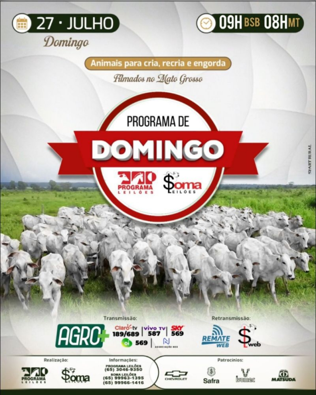 121º Programa de Domingo - Programa e Soma Leilões