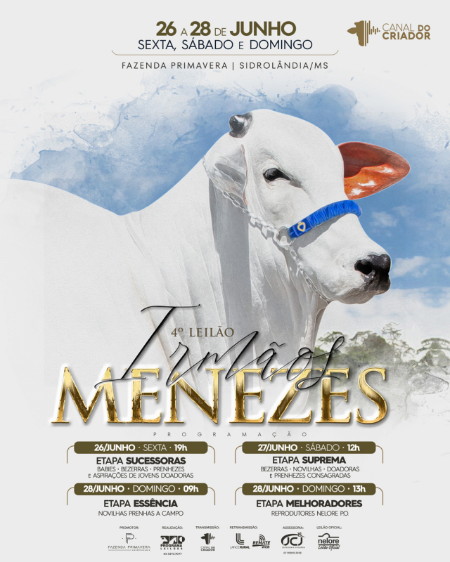 4º Leilão Irmãos Menezes - Etapa Sucessoras