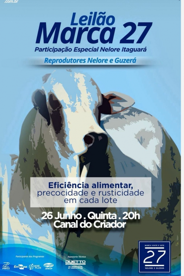 Leilão Virtual Marca 27 - Reprodutores Nelore e Guzerá