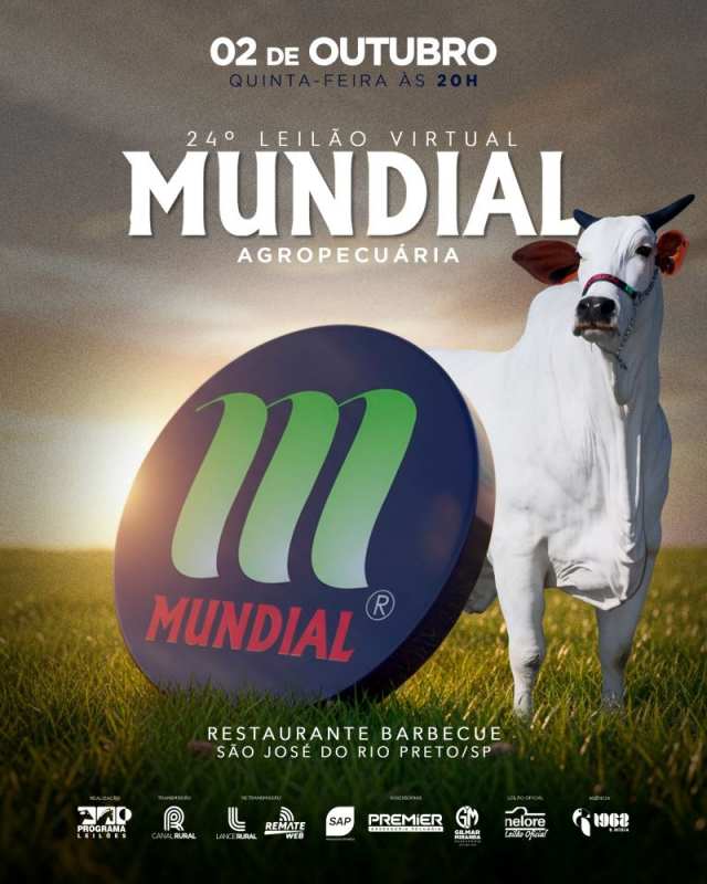 24º Leilão Virtual Mundial Agropecuária