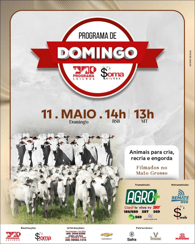 114º Programa de Domingo - Programa e Soma Leilões