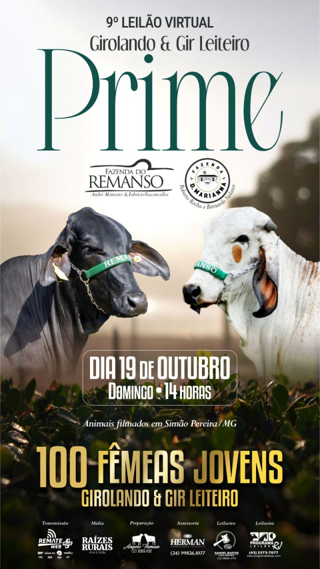 9º Leilão Virtual Girolando e Gir Leiteiro Prime