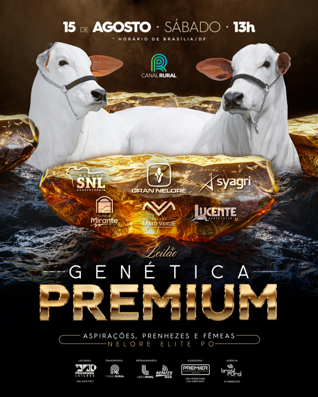 Leilão Genética Premium - Aspirações, Prenhezes e Fêmeas