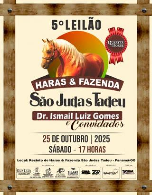 5º Leilão Haras e Fazenda São Judas Tadeu