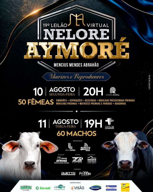 19º Leilão Virtual Nelore Aymoré - Machos