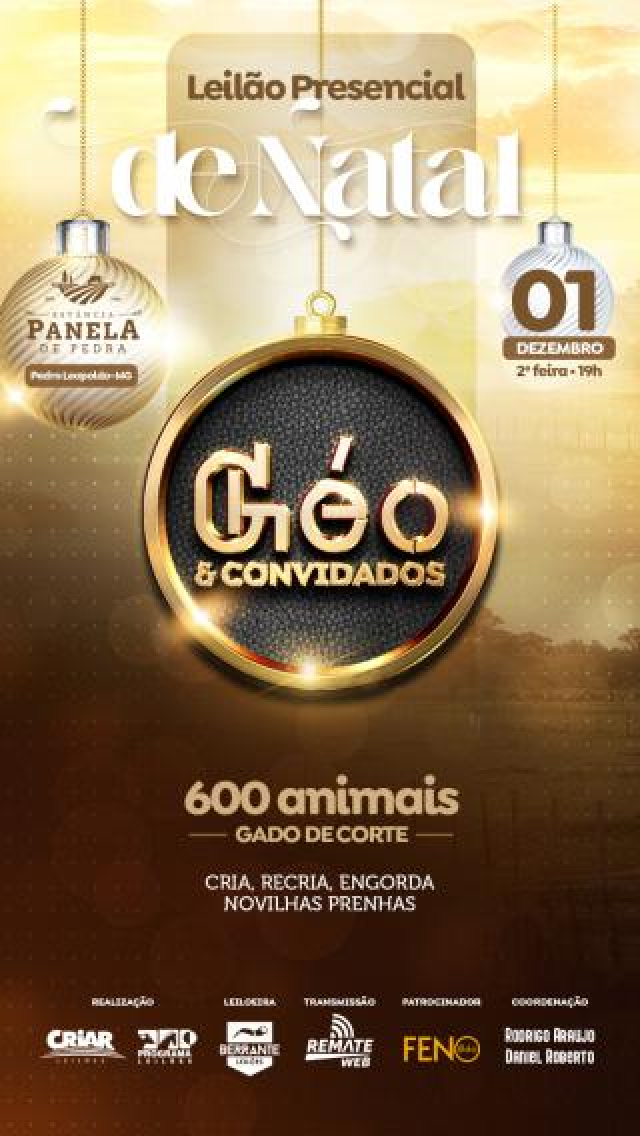 Leilão Presencial de Natal Géo & Convidados