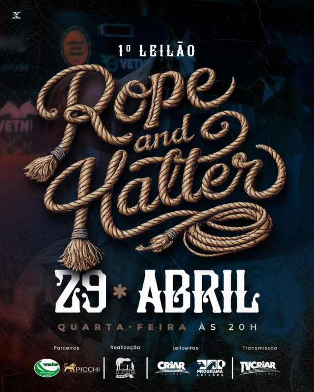 1° Leilão Virtual Rope and Halter