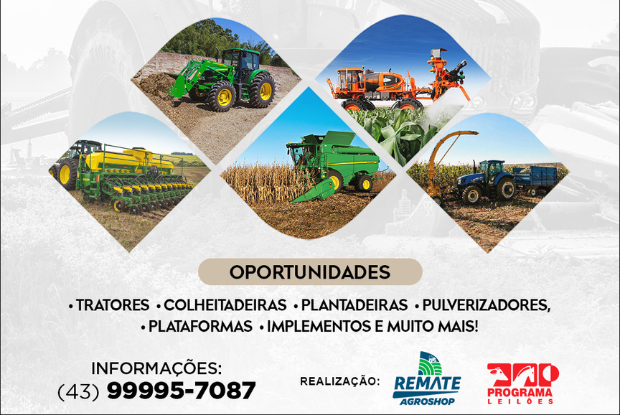 Leilão Maqnelson reúne máquinas agrícolas de 15 a 17 de dezembro